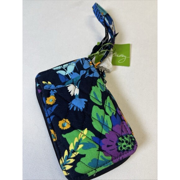 Vera Bradley Coin Purse Wrist Wallet ID Window Floral Zip All In One - Picture 2 of 8